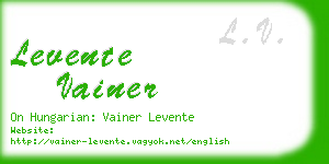 levente vainer business card